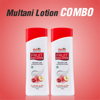 Multani Naturals Fruit Body Lotion with aloevera juice & papaya Combo | for soft smooth skin