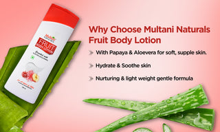 Multani Naturals Fruit Body Lotion with aloevera juice & papaya Combo | for soft smooth skin