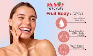 Multani Naturals Fruit Body Lotion with aloevera juice & papaya Combo | for soft smooth skin