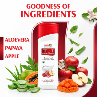 Multani Naturals Fruit Body Lotion with aloevera juice & papaya | for soft smooth skin