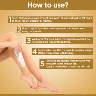 Multani Naturals Painless, Fast & Easy Gold Hair Removal Cream