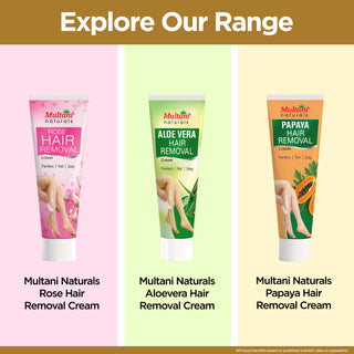Multani Naturals Painless, Fast & Easy Gold Hair Removal Cream