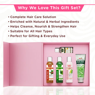 Multani Naturals Perfect Hair Care Gift Set for Every Occasion | Neem & Aloevera Shampoo | Amla & Bhringraj Conditioner | Shikakai & Tulsi Hair Oil| Aloe Vera Gel | Hair Serum