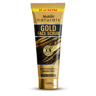 Multani Naturals Gold Face Scrub | For Gently Exfoliates & Unclogs Pores