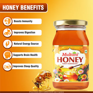 Multani Sundarban Forest Honey |  100% pure | No Sugar Added | Helps boost immunity, supports digestion
