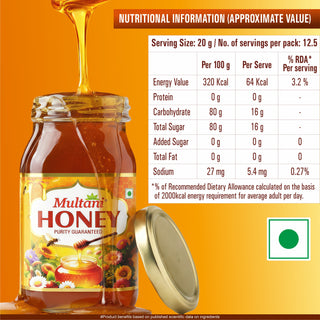 Multani Sundarban Forest Honey |  100% pure | No Sugar Added | Helps boost immunity, supports digestion