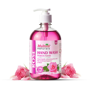 Multani Naturals Rose Hand Wash |Clean Hands,| Refreshing feel with the soothing fragrance of Rose | 99.9% Germ Protection|