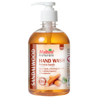 Multani Naturals Hand Wash Sandalwood | Clean Hands,| Refreshing feel with the soothing fragrance of Sandalwood | 99.9% Germ Protection