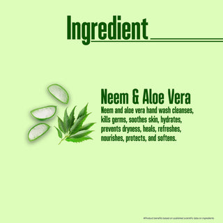 Multani Naturals Hand Wash Neem & Aloe Vera | Clean Hands,| Refreshing feel with Purifying Neem & Soothing touch of Aloe Vera | 99.9% Germ Protection |