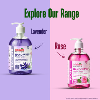 Multani Naturals Hand Wash Neem & Aloe Vera | Clean Hands,| Refreshing feel with Purifying Neem & Soothing touch of Aloe Vera | 99.9% Germ Protection |