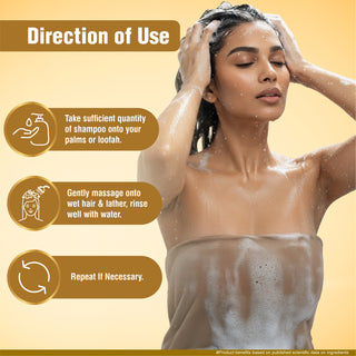 Multani Naturals Henna & Tulsi Shampoo | For Silkier & Denser Hair | Improves Scalp Health | For Hair Growth & Dandruff Control | SLS & Paraben Free | Dermatologically Tested