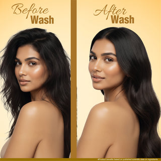 Multani Naturals Henna & Tulsi Shampoo | For Silkier & Denser Hair | Improves Scalp Health | For Hair Growth & Dandruff Control | SLS & Paraben Free | Dermatologically Tested