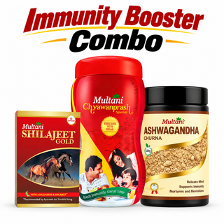 Immunity Booster Combo | Shilajit Gold, Chyawanprash & Ashwagandha for Strength, Stamina & Daily Wellness