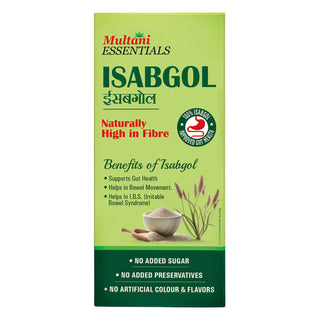 Multani Essentials Isabgol  | Natural High Fiber | Helps Manage Constipation, Gut Health And Irritable Bowel Syndrome | Chemical Free | No Added Sugar Or Artificial Flavour | 100% Isabgol | Bowel Movement | Digestion & Gut Health