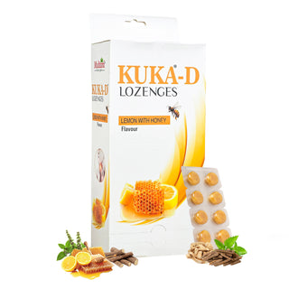 Multani Kuka-D Cough Lemon with Honey Lozenges | For Sore Throat & nagging Cough