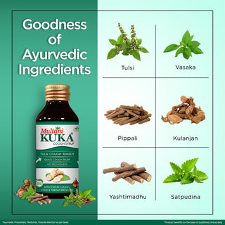 Multani Healthcare Combo 4 Items in the set (Pachmeena Digetive Normal & Sugar Free Syrip | Kuka Tulsi Normal & Sugar Free Cough Syrup)