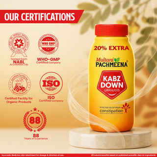 Multani Pachmeena Kabz Down Granules, Ayurvedic Natural Laxative/ Colon Cleanser for Fast Constipation Relief, Acidity, Piles, Gas & Bloating