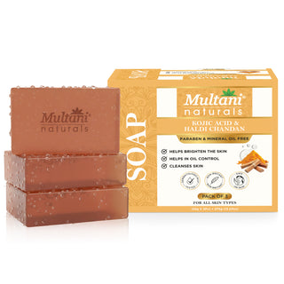 Multani Naturals 1% kojic acid & haldi chandan soap | Helps from acne, melasma, & sun damage | Dermatologically Tested | Suitable for All Skin Type