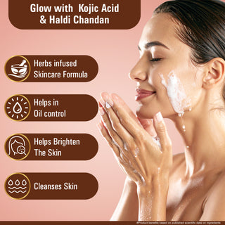 Multani Naturals 1% kojic acid & haldi chandan soap | Helps from acne, melasma, & sun damage | Dermatologically Tested | Suitable for All Skin Type