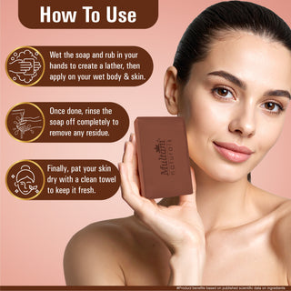 Multani Naturals 1% kojic acid & haldi chandan soap | Helps from acne, melasma, & sun damage | Dermatologically Tested | Suitable for All Skin Type