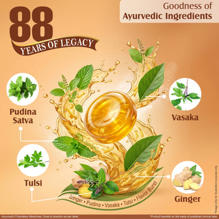 Multani Kuka Tulsi Ginger Cough Lozenges 48 Tablets | For Sore Throat & Irritating Cough - 6X8 Strips