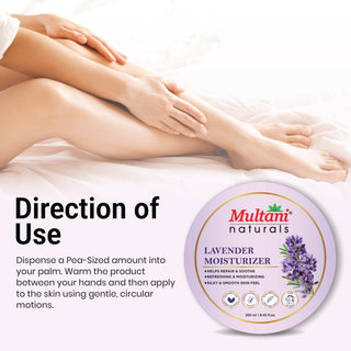 Multani Naturals Lavender Moisturizer 250 ML | Helps Repair & Soothe | Refreshing, Moisturizing | Silky & Smooth Skin Feel