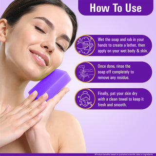 Multani Naturals Lavender Soap I, Essential Oils & Glycerin I Helps Reduces Inflammation, Cleanses & Exfoliates Dead Skin Cells, Relaxes Mind, Body & Soul and Fights Skin Infections Naturally with Every Use I Kind to all Skins