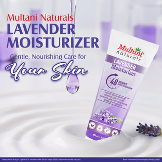 Multani Naturals Lavender Moisturizer | Instant Skin Hydration | Improved Skin Texture | Hydrate Your Skin Within 30 Minutes of Application