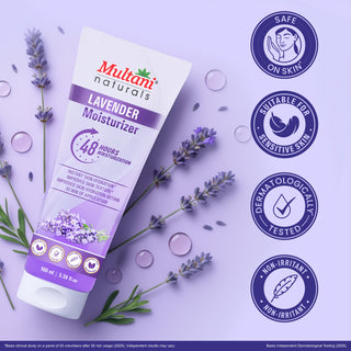 Multani Naturals Lavender Moisturizer | Instant Skin Hydration | Improved Skin Texture | Hydrate Your Skin Within 30 Minutes of Application