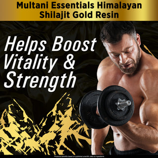 Multani Shilajeet Gold Capsule & Himalayan Shilajit Gold Resin Combo  | For Youthful Living, Stamina & Endurance | Boosts Muscle Repair & Recovery, Relieves Joint Pain