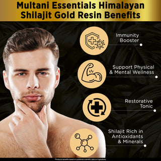 Multani Shilajeet Gold Capsule & Himalayan Shilajit Gold Resin Combo  | For Youthful Living, Stamina & Endurance | Boosts Muscle Repair & Recovery, Relieves Joint Pain
