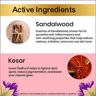 Multani Naturals Sandalwood & Kesar Moisturizer | Help In Soothes Skin & Radiant Skin Feel | Suitable for All Skin Types