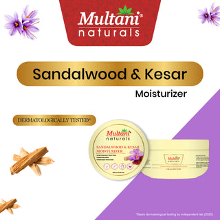 Multani Naturals Sandalwood & Kesar Moisturizer | Help In Soothes Skin & Radiant Skin Feel | Suitable for All Skin Types
