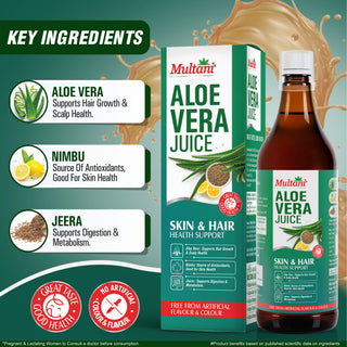Multani Aloe Vera Juice 1 Litre | Natural & Pure | No Added Sugar | Herbal Wellness Drink