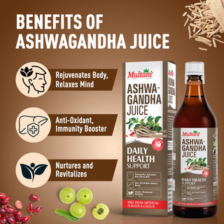 Multani Ashwagandha Juice 1 Litre| Natural Rejuvenator for Body & Mind | Antioxidant & Immunity Support