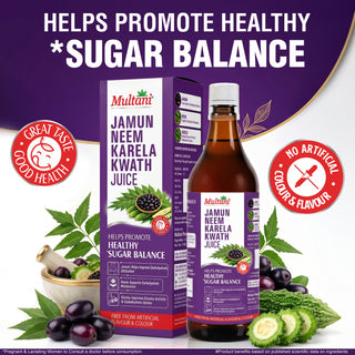 Multani Jamun Neem Karela Kwath Juice 1 Ltr | Herbal Health Tonic | Supports Healthy Metabolism & Digestion | Ayurvedic Wellness Juice