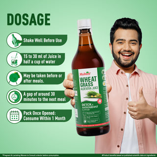 Multani Naturals Wheatgrass Aloe vera Juice 1L - Help's to Detoxify the Liver, Cleanse the Digestive System, Boost Metabolism & Purify Blood