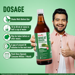 Multani Naturals Wheatgrass Aloe vera Juice 1L - Help's to Detoxify the Liver, Cleanse the Digestive System, Boost Metabolism & Purify Blood
