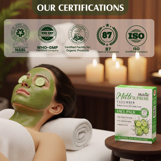 Multani Mitti Supreme Cucumber 100 GM | Refreshing Care for Oil Control & Brighter,| Dark Circle-Free Skin