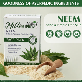 Mitti Supreme Neem  | Nature’s Secret for Clear| Acne-Free & Healthy Glowing Skin |