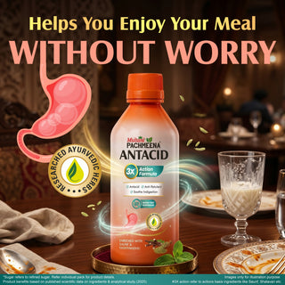 Multani Pachmeena Antacid | Anti-Flatulent Syrup | Soothes Indigestion & Acidity | Sugar-Free Digestive Suspension