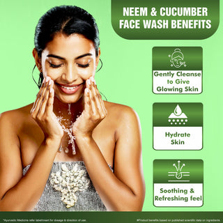 Multani Naturals Neem & Cucumber Face Wash | Useful for Ruduce Acne, Scars and Hydrates the Skin