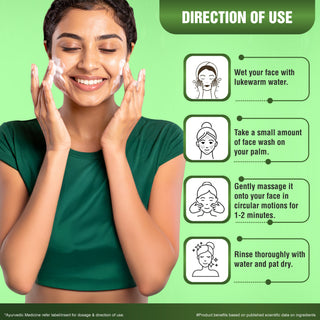 Multani Naturals Neem & Cucumber Face Wash | Useful for Ruduce Acne, Scars and Hydrates the Skin