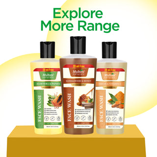 Multani Naturals Neem & Tulsi Face Wash I Face Cleanser Clinically & Dermatologically Tested Herbal Face Wash with Antibacterial & Anti-Inflammatory and Anti-Fungal PropertiesI Paraben Free I Sulphate Free I Kind to All Skin Types