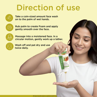 Multani Naturals Aloe Vera & Papaya Face Wash I Ayurvedic Cleanser infused with Papaya, Aloe Vera Extracts I Face Cleanser Clinically & Dermatologically Tested Herba I Paraben Free I Sulphate Free I Kind to All Skin Types