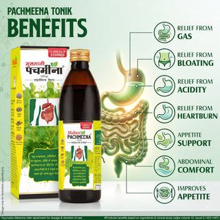 Multani Pachmeena Tonik Digestive Syrup | Relief From Acidity & Abdonimal Discomfort