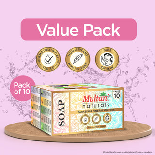 Multani Naturals Paraben & Mineral Oil Free Soaps 1250 GM | Natural Handmade Bathing Bar for Glowing Skin | Everyday Care | Suitable for All Skin Types