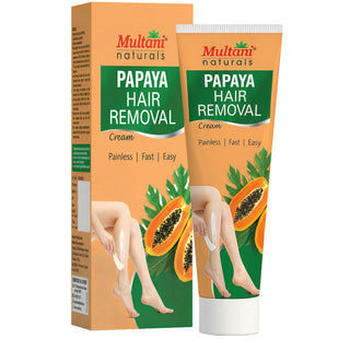 Multani Naturals Papaya Hair Removal Cream | Painless & Easy Cream