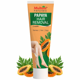 Multani Naturals Papaya Hair Removal Cream | Painless & Easy Cream