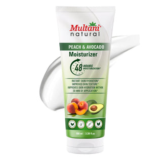 Multani Naturals Peach & Avocado Moisturizer  | Deep Hydration,| Smooth Texture & Radiant | Glow in Just 30 Minutes